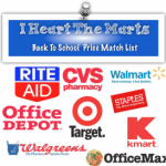 i heart the mart's price match list